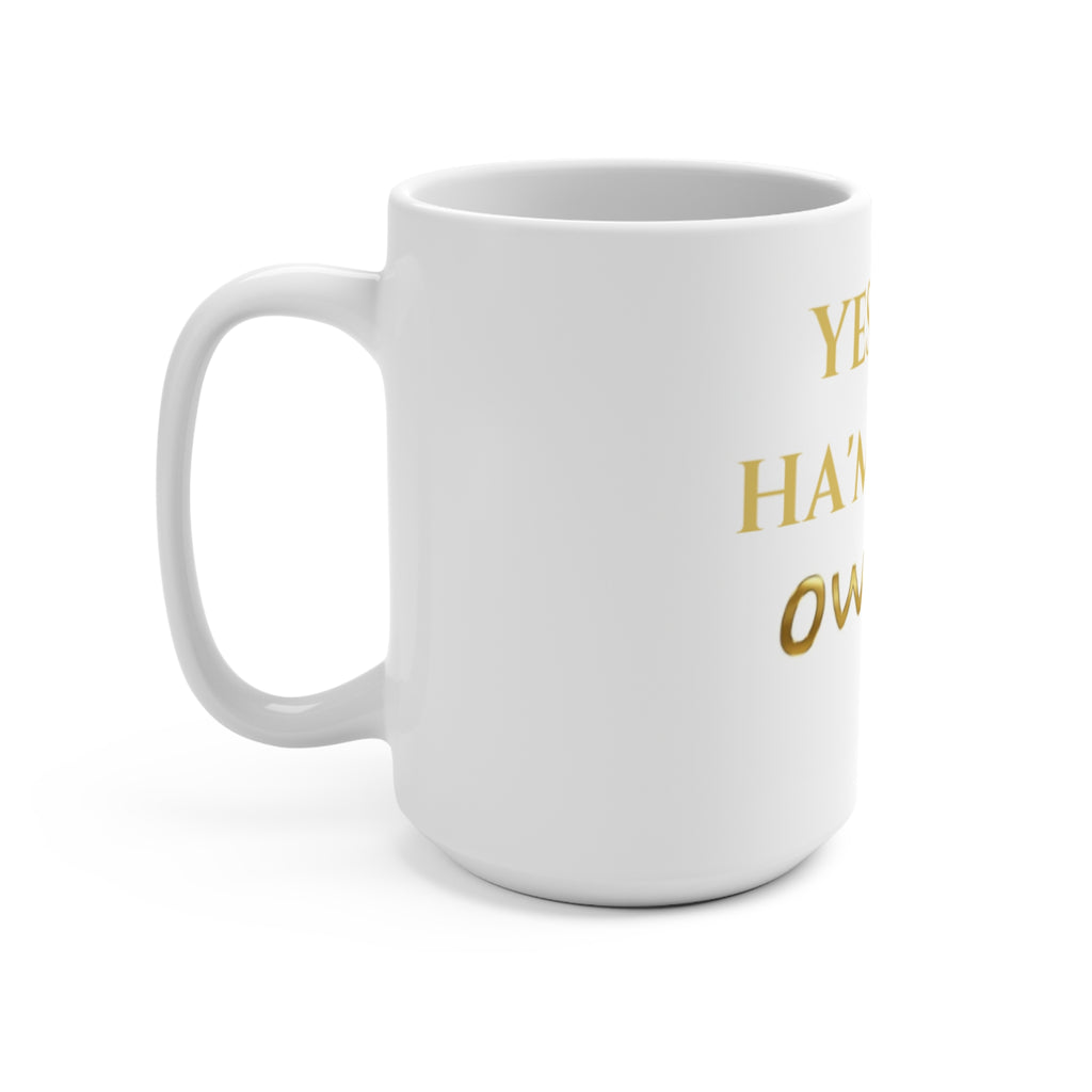 Yeshua Ha’Mashih Gold Script ( 15 oz Hebrew Messianic Coffee Mug)